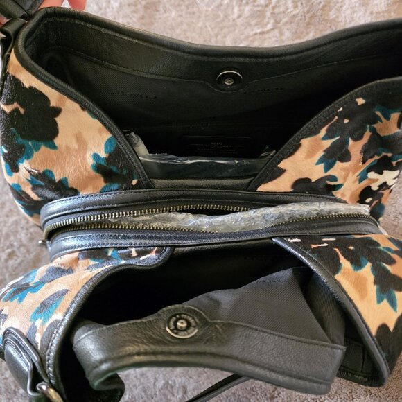 Coach Edie 31 Haircalf Shoulder Bag Scatter Leaf Walnut Multi F38332 NWT - Picture 9 of 16